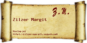 Zilzer Margit névjegykártya